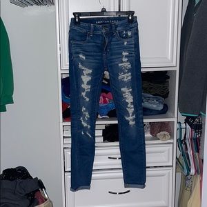 American Eagle ripped high rise jegging